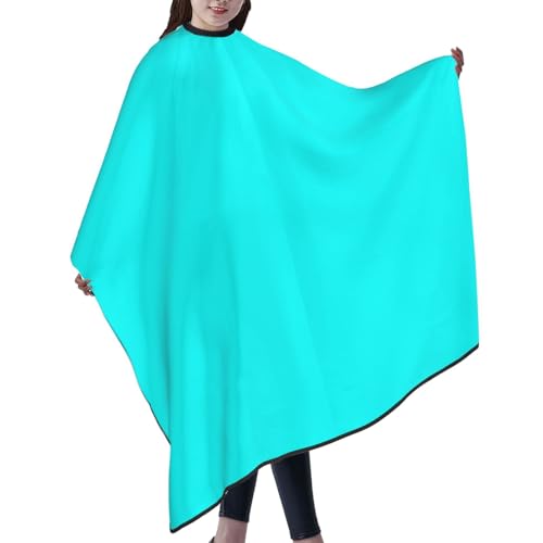 Custom Barber Cape Unisex Salon Hair Cutting Capes Add Your Image Logo Haircut Kit Personalized Stylist Tool - color: Cyan