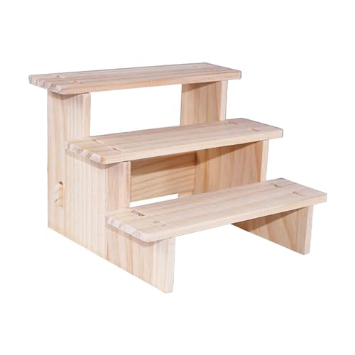 Product Stand, Showcase Fixtures, Wooden Display Riser Shelf Wood Display Shelf for Figures, 3 Layer 20cm - color: 3 Layer 20cm