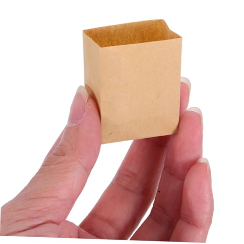 SUPVOX 12pcs Miniature Paper Bags for Dollhouse Baking Scenes Dollhouse Accessories for Cookies and Treats for Creative Play and Photography Props