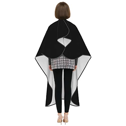 Custom Barber Cape Unisex Salon Hair Cutting Capes Add Your Image Logo Haircut Kit Personalized Stylist Tool - color: Plain Black