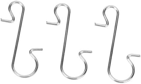 Zopsc Metal S Shape Hooks, 100pcs for Christmas Tree (White)