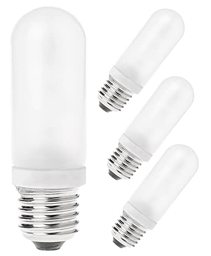 E26 Halogen Bulb 150W Frosted Modeling Lamp T30 Mini Shape Light for Photography Lighting Photo Studio Strobe Lighting 3000K Warm White AC110-130V Milky Cover Pack of 4