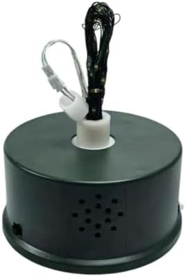 Lighted Rotating Christmas Tree Base with Warm LED Lights, USB or Battery Powered Stand for Tabletop Holiday Decor and Living Room Display Small Christmas Tree Base Rotating Holiday Stand Lighted Warm