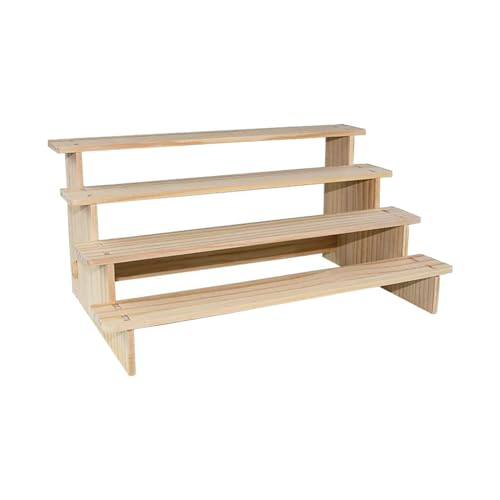 Product Stand, Showcase Fixtures, Wooden Display Riser Shelf Wood Display Shelf for Figures, 4 Layer 40cm - color: 4 Layer 40cm