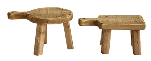 Creative Co-Op Fir Wood Pedestal - color: Natural, size: Round, style: Round