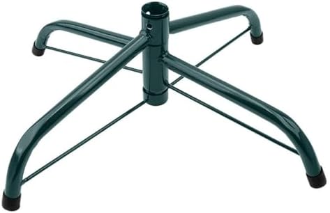Green Christmas Tree Folding Stand Iron Metal Bracket for Xmas Trees Rubber Pad with Thumb Screw (40cm Green)