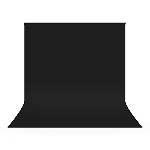 UTEBIT 5x6.5ft Black Backdrop Curtain - Chroma Key Background for Photography & Professional Photo Backdrop for Photo Video Studio, Live Streaming, Low Temperature Ironing to Remove Wrinkles - size: 5x6.5ft