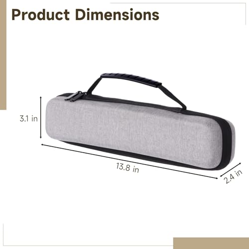 Portable Hard Travel Case for Straightener, EVA Storage Bag with Velvet Liner, Waterproof Travel Organizer with Dual Zippers for Home, Trip, On-the-Go