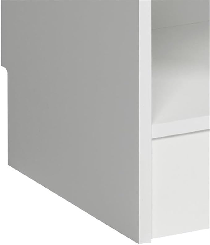 Prepac Narrow Coat Rack Freestanding Hall Tree with 3 Hooks, Entryway Furniture for Coat & Shoe Storage, Entryway Organization with Adjustable Shelf, 14.75"W x 72.5"H x 15.5"D, Set of 4, White
