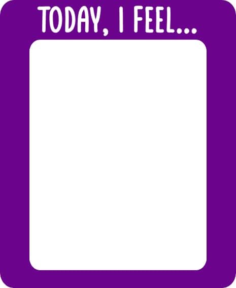 Daily Vibe Check Magnet - Black Feelings & Emotions Chart - 8.5” x 5.5” - Two-Piece Magnet Set (Child)