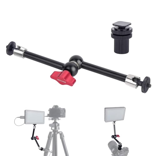 11" Pro Cold Shoe Magic Arm, Extra-Long Adjustable Friction Arm with 1/4" Screw for Teleprompter, Ring Light, Camera Rig – Live Stream Filmaking-87003 - size: 11" Magic Arm