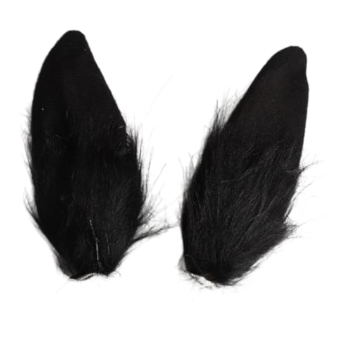Easter Bunny Ears Hair Clips Rabbit Ear Headwear for Halloween Carnival Party Black White One Size - color: Black White