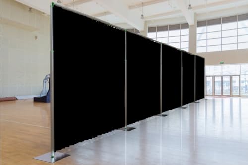 Adjustable Heavy Duty Portable 10FT X 50FT Pipe and Drape Backdrop Kit (Black Drape) Quick Set Up Without Tools for Wedding&Party&Event&Photography&Show&Display (10FT X 50FT & Black Drape) - size: 10FT x 50FT & Black Drape