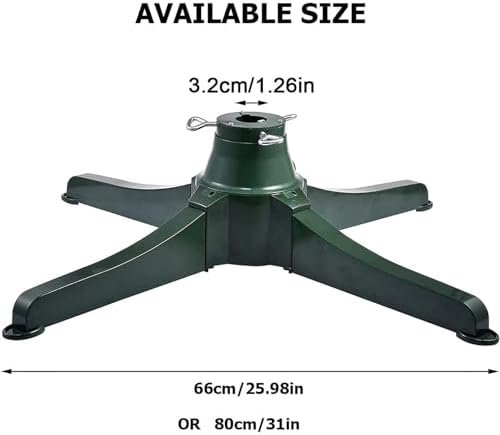 Heavy-Duty Christmas Tree Stand, 360° Rotation for Artificial Trees up to 9.8 Feet, Sturdy Base for Easy Setup and Display