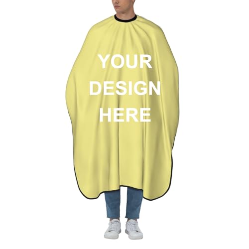 Custom Barber Cape Unisex Salon Hair Cutting Capes Add Your Image Logo Haircut Kit Personalized Stylist Tool - color: Khaki