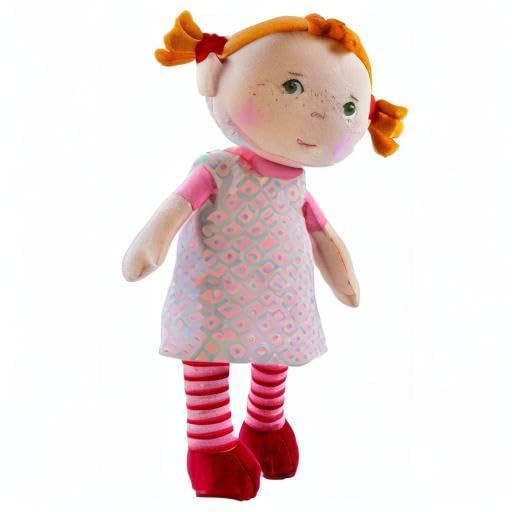 HABA Snug-up Roya – Soft Baby Doll with Red Hair & Embroidered Face, Washable First Baby Doll
