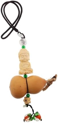 Car Mirror Hanging Pendant Creative Gourd Deer Ornament for Rear View Mirror Chinese Style Decoration Safety Charm for Automotive Interior Easy to Install Car Accessory