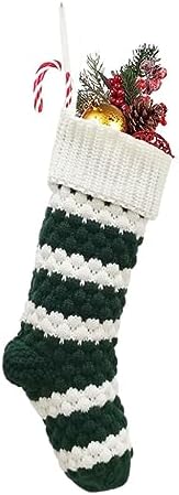 Christmas Stocking Knitting Socks Bag Hanging Christmas Tree Ornaments Christmas Decorations for 2023 New Year