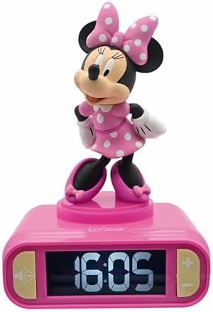 LEXiBOOK, Minnie Nightlight Alarm Clock, RL800MN