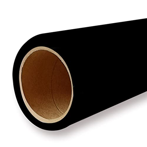 Seamless Photogrphy Background Paper, Paper Backdrop Roll for Photoshoot, 53" x16', Ultra Black - color: Ultra Black, size: 53"x16'