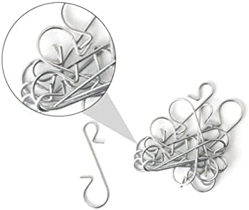 Garneck 300Pcs Shape Hanger Clips for Christmas Tree Decorations Decorative Hooks for Ornaments Plated Christmas Decoration Accessories