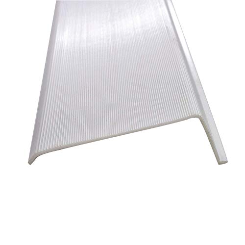 Beam Lighting Under Cabinet Light Cover Replacement | White Ribbed Acrylic Diffuser (L-Shaped, 12") - size: 12 Inch, style: L-Shaped