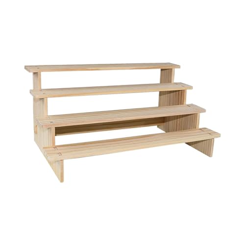 Product Stand, Showcase Fixtures, Wooden Display Riser Shelf Wood Display Shelf for Figures, 4 Layer 40cm - color: 4 Layer 40cm