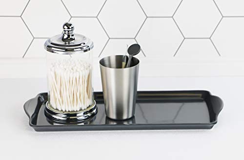 Reston Lloyd Calypso Basics Tidbit Tray, Grey (Pack of 2) - color: Charcoal, size: 14.7" x 6.5" x 0.8" (Pack of 2)