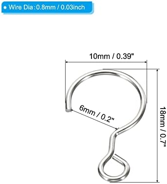 PATIKIL 200Pack Curtain S Shape Hook 6mm Open Width Mini for DIY Silver