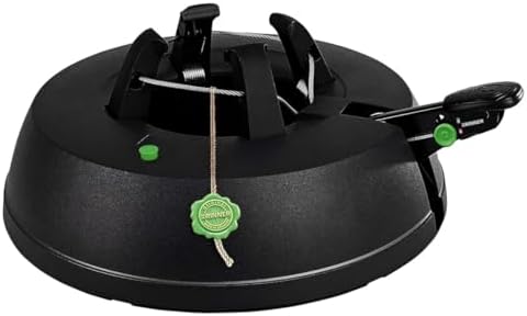 Krinner® Green Line Comfort Grip S Recycled Christmas Tree Stand with Foot Pedal Single Rope Technology with 3 Litre Water Tank for Tree Height up to 2.3 m Made in Germany 94219 Black