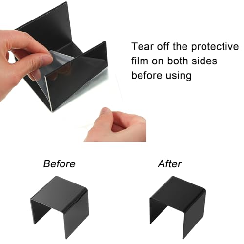 Chuangdi 20 Pcs Acrylic Display Risers, Black Product Stand, Jewelry Display Riser Shelf Showcase Fixtures for Figure Dessert Cupcake Candy Action Showcase (Black, Medium Set) - color: Black, size: Medium Set