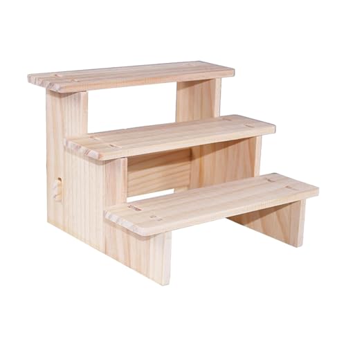 Product Stand, Showcase Fixtures, Wooden Display Riser Shelf Wood Display Shelf for Figures, 3 Layer 20cm - color: 3 Layer 20cm