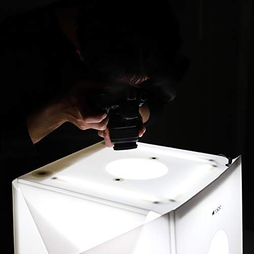 Foldio2 Plus (15inch Lightbox for Product Photography / 15" x 15" / Portable Studio, Dimmable LED Chips, CRI 97+, White & Black Background Sheets Included) by ORANGEMONKIE - size: Foldio2 Plus