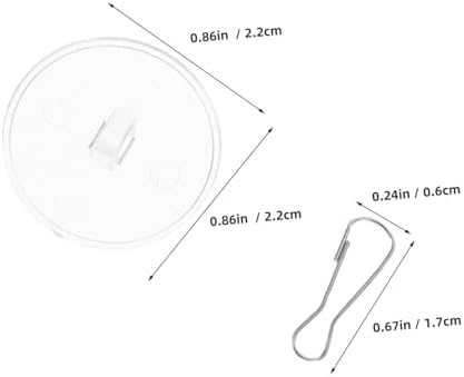 PRETYZOOM Self Adhesive Ceiling Hooks for Hanging Flyers and Lightweight Accessories with Sticky Discs 40pcs and Removable Stainless Steel Hooks During Holidays and Home Decor