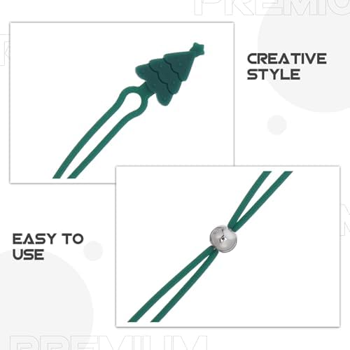 8pcs Ornament Hooks for Christmas Trees: Adjustable Silicone Christmas Ornament Hooks - Non-Slip Cable Ties for Hanging Bauble Crafts Door Holiday