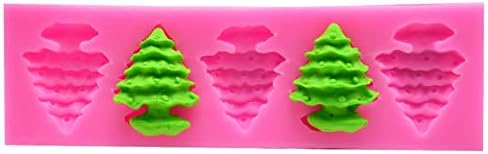 Christmas Silicone Baking DIY Multiple Deco Cake Fond Chocolate Selected Wood These Pend Are Designed for Durability Ensu That They Can Baking Silicone (5 Christmas trees)