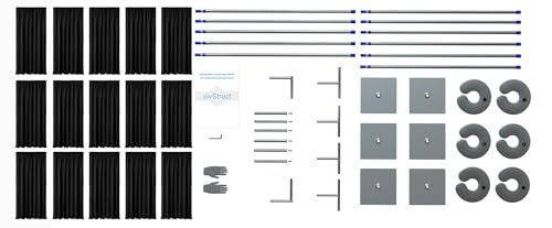 Adjustable Heavy Duty Portable 10FT X 50FT Pipe and Drape Backdrop Kit (Black Drape) Quick Set Up Without Tools for Wedding&Party&Event&Photography&Show&Display (10FT X 50FT & Black Drape) - size: 10FT x 50FT & Black Drape