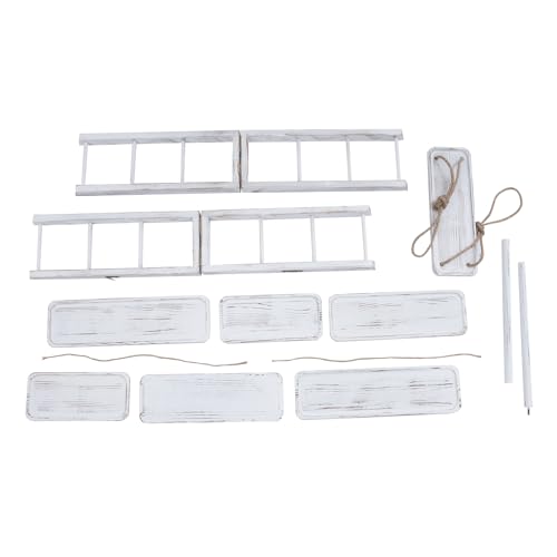 3 Tier Cupcake Stand 13.5in Wood Serving Tray Ladder with Removable Trays & Swing Plates, Foldable A-Shaped Table Display Set for Parties, Wedding, Home Decor