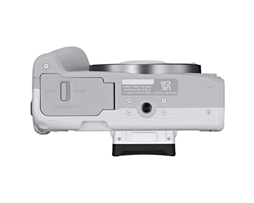 Canon EOS R50 Mirrorless Vlogging Camera (Body Only/White), RF Mount, 24.2 MP, 4K Video, DIGIC X Image Processor, Subject Detection & Tracking, Compact, Smartphone Connection, Content Creator - color: White, style: EOS R50 Body Only