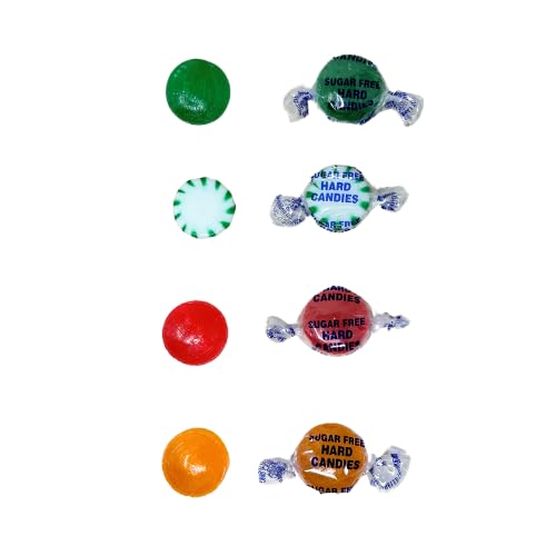 Holiday Sugar Free Assortment Hostess Deluxe Fruit Mix Hard Candies -1lb Bag Individually Wrapped Keto And Diabetic Friendly Gourmet Nostalgic Flavored Hard Candy Discs (16oz)