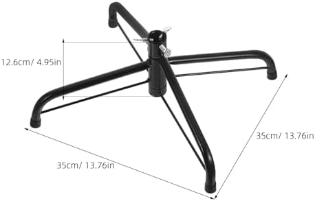 Amosfun Metal Christmas Tree Stand 0.75 Inch Foldable Tree Holder Support Base Bracket Christmas Party Supply 13.77 x 13.77 x 4.96 Inch