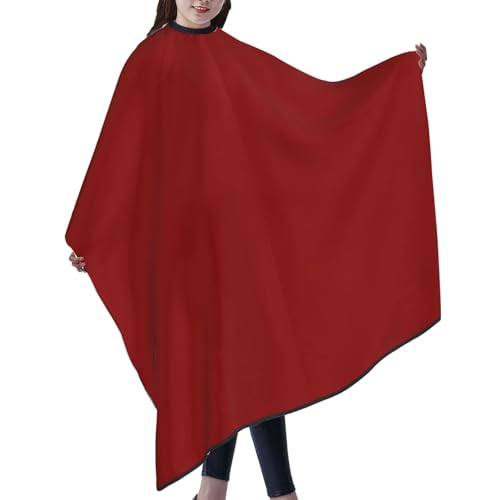 Custom Barber Cape Unisex Salon Hair Cutting Capes Add Your Image Logo Haircut Kit Personalized Stylist Tool - color: Dark Red