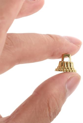 DOITOOL 100pcs Gold Christmas Ornament Caps, 0. 51inch Round Christmas Hangers Caps Replacement for DIY Xmas Tree Ball Ornaments