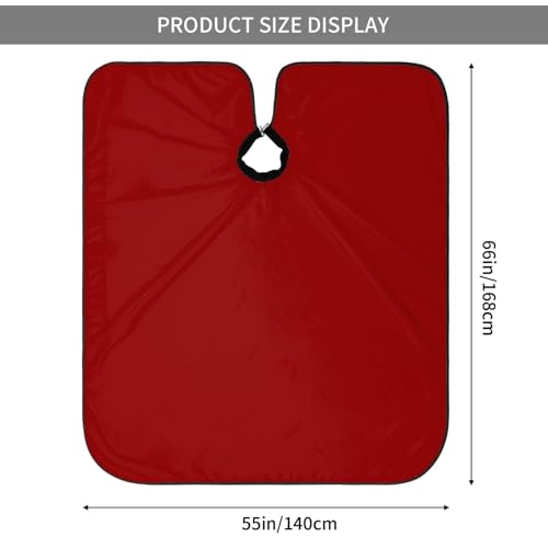 Custom Barber Cape Unisex Salon Hair Cutting Capes Add Your Image Logo Haircut Kit Personalized Stylist Tool - color: Dark Red