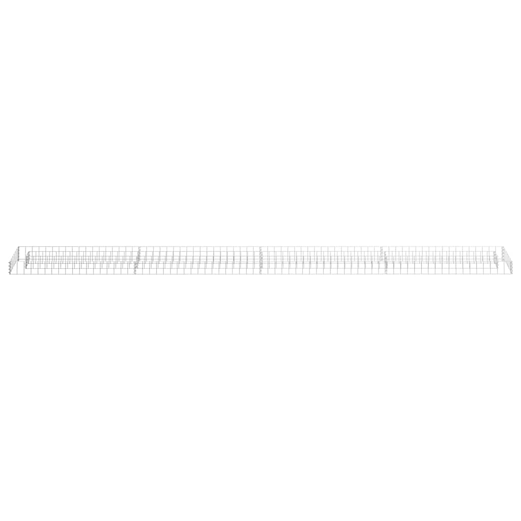 Gabion Raised Bed Silver Galvanized Steel Large Durable, Gardening, Pots & Planters, 145640
