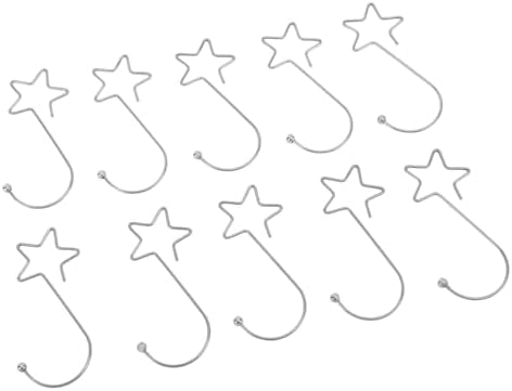 Star Shaped Christmas Tree Hooks, 120pcs Stainless Steel Ornament Hangers for Holiday Decorations, for Christmas, Easter, Halloween Parties (Silver)