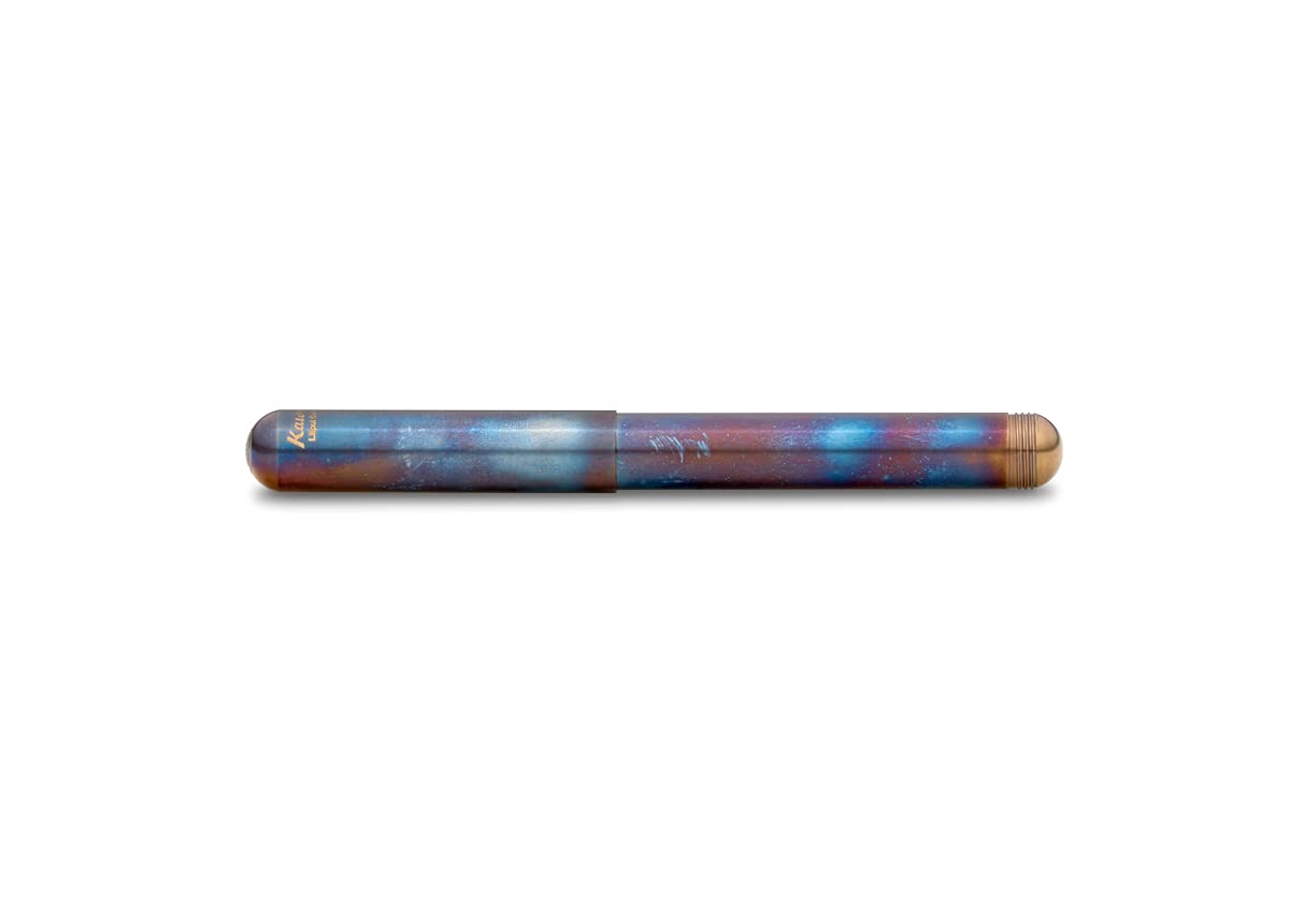 Kaweco LILIPUT Ball Pen Fireblue with Cap Retractable Ballpoint Pen with a Standard D1 Refill in a Tin Box Metal Ball Pen 13 cm