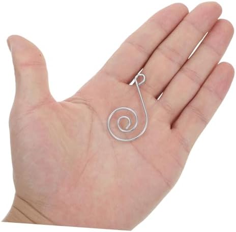 Zerodeko 50pcs Miniature Christmas Ball Hooks Stainless Steel Ornament Hangers Decorative Tree Hangers Heavy Duty Non-Slip Spiral