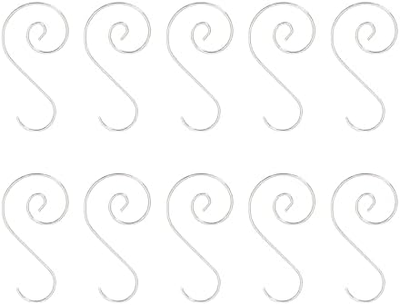 200pcs Stainless Steel S Hooks 50mm for Christmas Tree Ornaments Rust Hangers Christmas Tree Branch Hooks