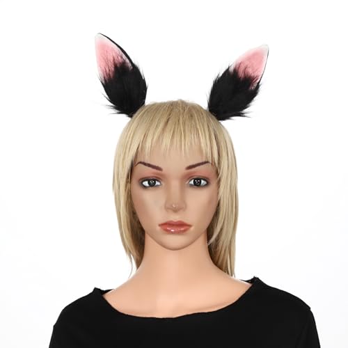 Easter Bunny Ears Hair Clips Rabbit Ear Headwear for Halloween Carnival Party Black White One Size - color: Black White